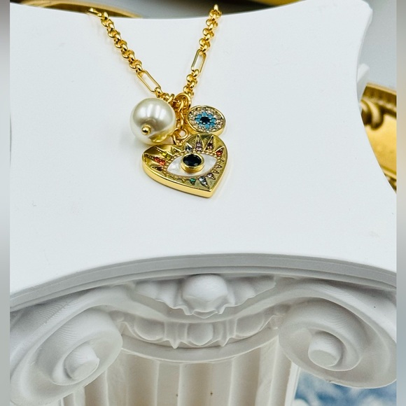 🆕 KATE SPADE 🧿 NWOT Evil Eye Cluster Pendant Necklace - Picture 14 of 16